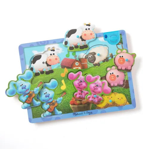 Vista 10 de Melissa & Doug Blue's Clues & You! Rompecabezas de madera con diseño de arco iris (9 piezas)
