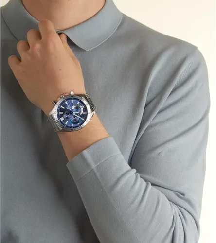 Vista 6 de Casio Edifice Reloj de cuarzo para hombre con correa de acero inoxidable, plateado, 23 (modelo EFV-620D-2AVUEF)