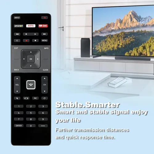 Vista 6 de XRT122 - Control remoto de repuesto para VIZIO TV D24-D1 D24H-E1 D28H-D1 D32-D1 D32F-E1 D32H-D1 D32X-D1 D39F-E1 D39H-D0 D40-D1 D40F-E1 D40F-E1 U-D1