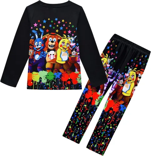 Vista 2 de Conjunto de pantalones para niños, conjunto de camisa gráfica de manga larga para disfraz