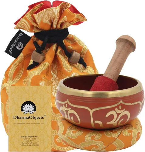 Vista 9 de DharmaObjects Yoga Meditación Buda Cantando Tazón Cojín Mallet Llevar Bolsa Set Regalo
