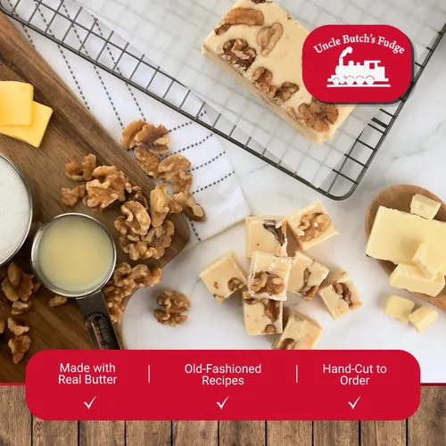 Vista 3 de Uncle Butch's Fudge - Nuez de mantequilla hecha a mano - Caramelo de lote
