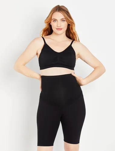 Vista 2 de Motherhood Maternity Pantalones cortos de maternidad para mujer Essential Stretch Secret Fit Belly