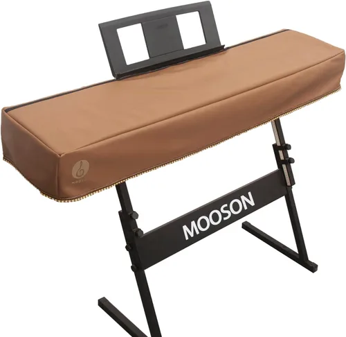 Vista 9 de Funda para Teclado de Piano Digital, Fundas Protectoras para Piano Digital, Funda de Lujo de Superficie Suave y Premium con Espesor para Órgano Negro