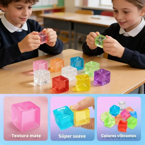Vista 3 de Squishy Cube 24 Pack Mini Stress Cube Fidget Sensory Toys for Adults