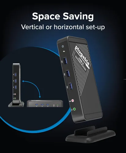 Vista 5 de Plugable Base USB-C con HDMI 4K y carga de 60 W, compatible con MacBook Neo, Thunderbolt 3/4, USB 4 y USB-C macOS, Windows y Chromebook, Ethernet