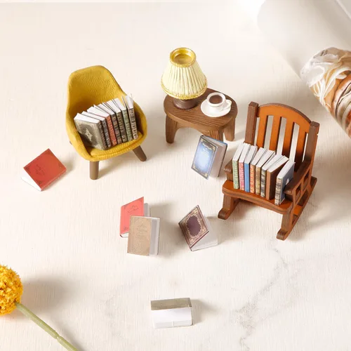 Vista 6 de 51 libros en miniatura, libros en miniatura a escala 1:12 para casa