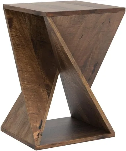 Vista 5 de Jofran Global Archive Jasper - Mesa de madera moderna, color ámbar