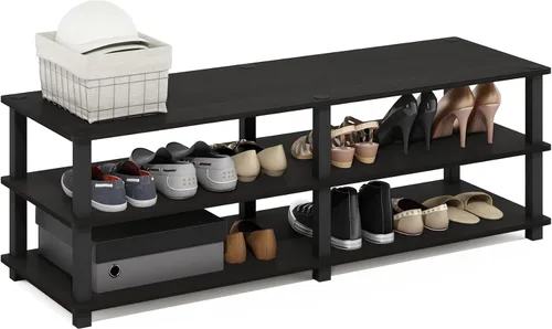 Vista 16 de Furinno Turn-N-Tube - Zapatero estrecho de 3 niveles, zapatero con organizador curvado independiente, 11.7 x 23.6 x 21.9 pulgadas, para entrada