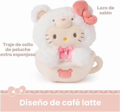 Vista 5 de GUND Sanrio Hello Kitty - Juguete de peluche de 6 pulgadas con traje
