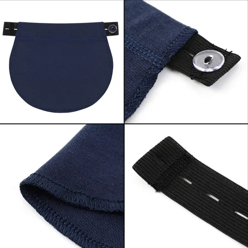 Vista 3 de 6 paquetes de pantalones de maternidad extensores de cintura ajustable para embarazo, extensor de cintura para embarazo, extensor de pantalones