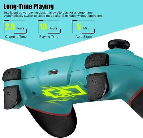 Vista 5 de Diswoe Controlador de interruptor, controlador de interruptor Bluetooth para SwitchSwitch Lite, controlador de interruptor inalámbrico con turbo