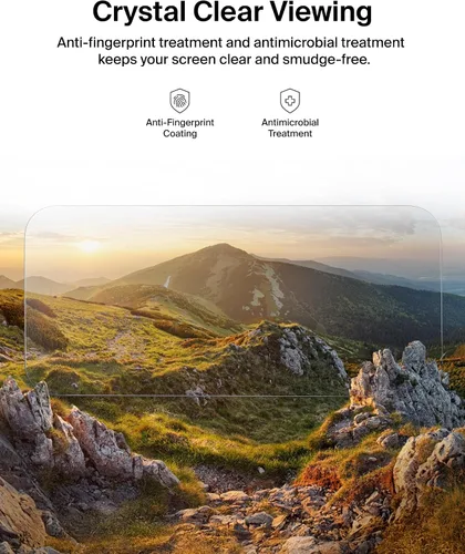 Vista 5 de Belkin ScreenForce - Protector de pantalla de vidrio templado para iPhone Air, resistente a los arañazos con bandeja de fácil alineación incluida