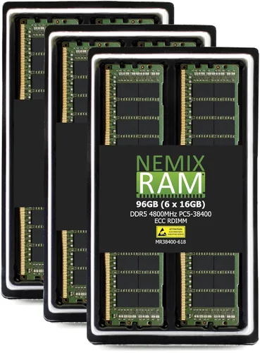 Vista 21 de NEMIX RAM Kit de memoria de servidor registrado DDR5 4800MHZ PC5-38400 1Rx4 1.1V CL40 288-PIN ECC RDIMM compatible con ASUS 2U4N Servidor