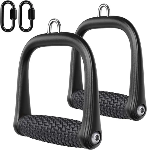 Vista 10 de BeneLabel Accesorio de cable con mango en D, accesorios de cable para gimnasio, agarre antideslizante y cómodo, mango de aleación de aluminio