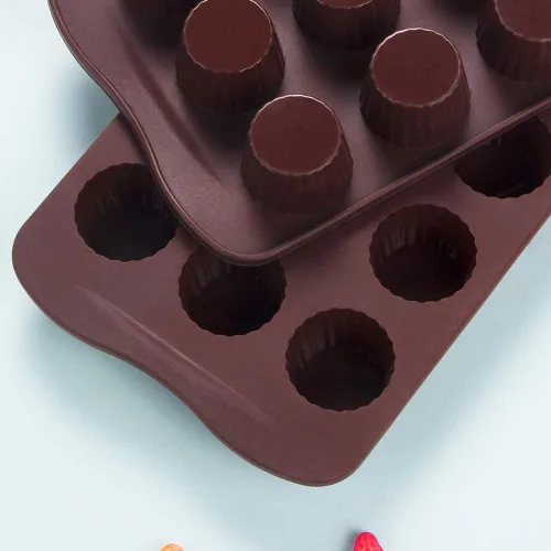 Vista 6 de Webake - Moldes de silicón para chocolate, molde para hornear para gelatina, bombas de grasa de Keto, Marrón