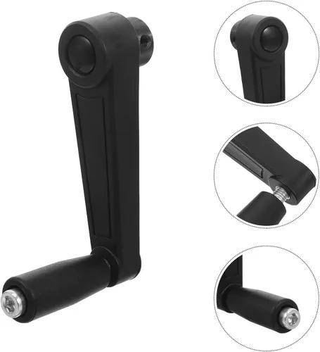 Vista 9 de Foldable Swivel Rocker Handle, Plastic Milling Machine Crank Grip Black