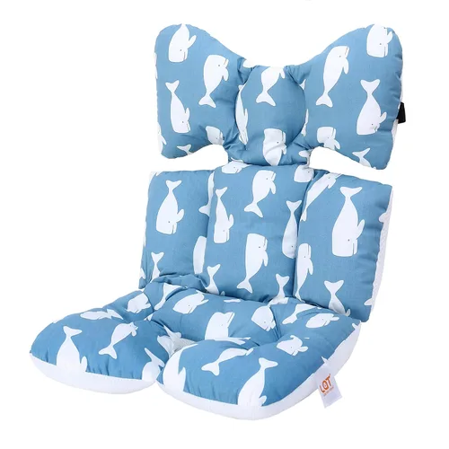 Vista 10 de Forro de asiento de bebé para cochecito, suave y transpirable, cojín universal de malla de aire 3D de algodón para cochecito de bebé