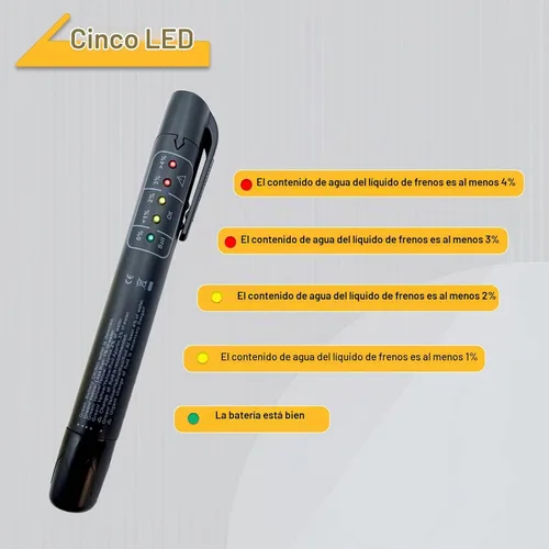 Vista 4 de Pluma probadora de líquido de frenos, 1 bolígrafo de prueba de líquido de frenos DOT 3 DOT 4 DOT 5.1, herramienta de prueba de diagnóstico