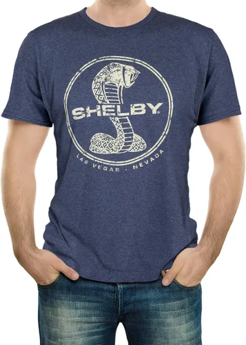 Vista 2 de Shelby Cobra Snake Logo Camiseta y Sombrero Combo Azul