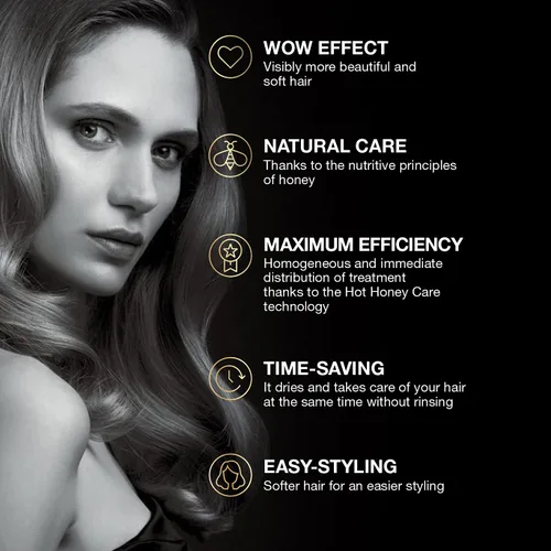Vista 3 de Elchim Hot Honey Care - Kit concentrador para secadores de pelo Elchim 2 Sublime Liss y 2 cápsulas brillantes supremas, 4 onzas líquidas