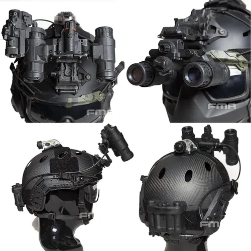 Vista 2 de FMA Luz verde táctica AN/PVS31 simulada visión nocturna gafas modelo ninguna función NVG con caja de batería
