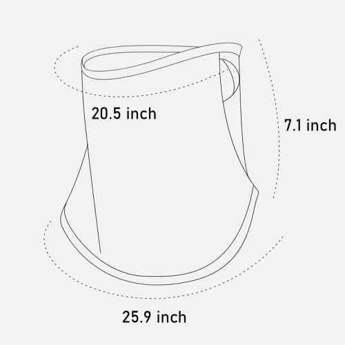 Vista 5 de Protector facial unisex UV multiusos protector para el cuello, polaina elástica para la cara con bucles para las orejas