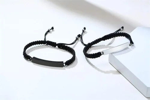 Vista 91 de Pulsera de urna personalizada para cenizas, recuerdos de joyería de cremación para mujeres y hombres, pulsera ajustable de cuerda tejida hecha a