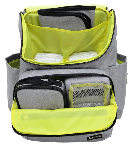 Vista 4 de Mochila de pañales para mamá y papá – Elegante bolsa de pañales de diseño para mujeres y hombres, niños y niñas – Bolsa de libros para bebé incluye