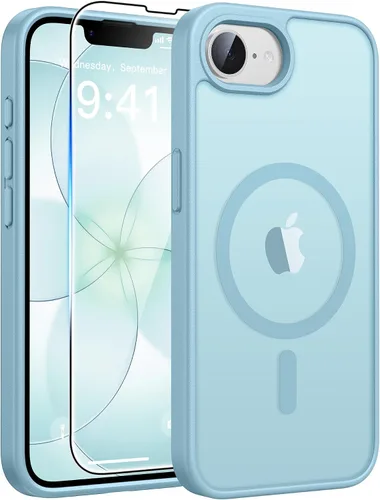 Vista 296 de FNTCASE - Funda para iPhone 16 Pro: magnética, mate, translúcida, de grado militar, protectora contra caídas, resistente, fina, duradera y a prueba