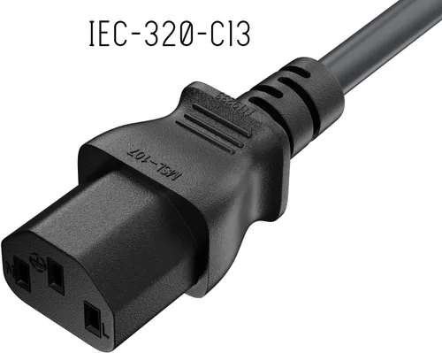 Vista 5 de Cable de alimentación IEC320 C13 a BS1363 Inglaterra con fusible 18AWG 13A/250V, resistente para PC, monitores, escáneres, impresoras, enchufe tipo