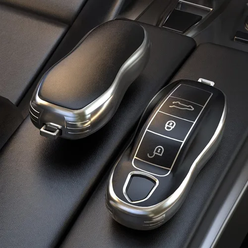 Vista 3 de Funda para llaves de coche adecuadas para Porsche Panamera 2010-2019 Cayenne 2011-2020 911 2013-2020 Macan 2014-2019 Boxster 2013-2016 Cayman