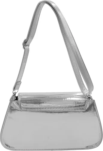 Vista 6 de Bolso pequeño para las axilas Y2K brillante metálico plateado monedero lindo bolso de fiesta para mujer Hobo Tote Bolso de mano Bolsos de noche