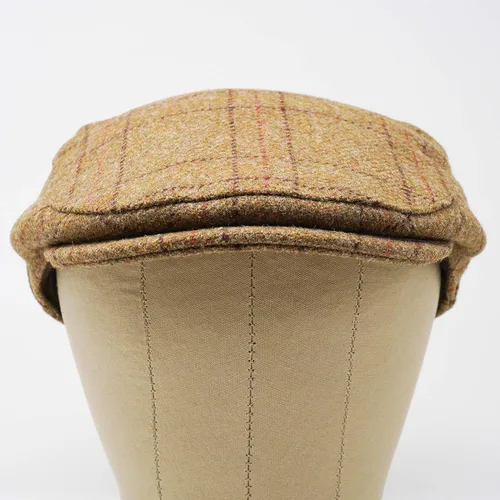 Vista 3 de Borges & Scott Gorra plana Woodsman - Totalmente impermeable - Yorkshire Tweed - Exterior 100% lana Autumn Leaf