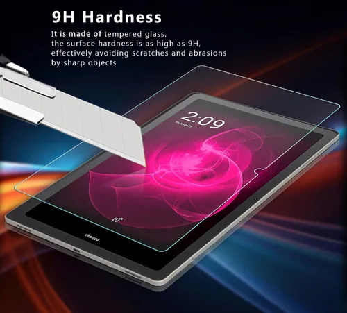 Vista 2 de T-Mobile REVVL Tab 5G - Protector de pantalla de vidrio templado de 10.36 pulgadas (2023), antihuellas, dureza 9H, compatible con fundas, sin