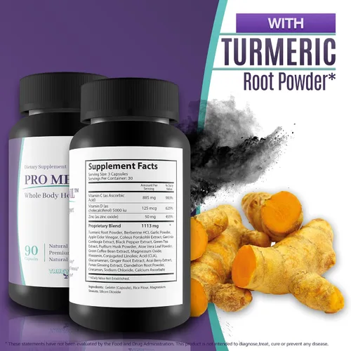 Vista 5 de Pro Metonil - Suplemento para la salud de la sangre - Potente fórmula de salud para todo el cuerpo - Contiene berberina, canela y zinc - Apoyo