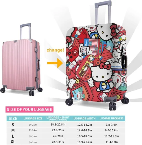 Vista 7 de ISUNIET Funda para equipaje de viaje, funda protectora para maleta, funda protectora para maletín de 18 a 32 pulgadas, protector de equipaje
