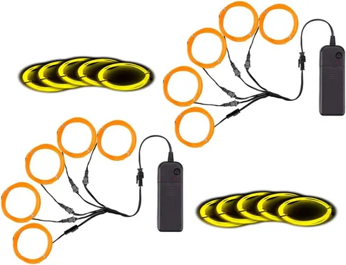 Vista 25 de MaxLax Cable EL, luces de neón portátiles, cable EL 5 en 3.3 ft, alambre electroluminiscente para decoración de Halloween, fiesta de Navidad Ten