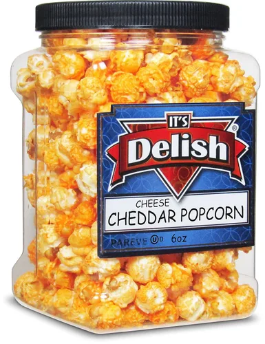 Vista 20 de Palomitas de maíz gourmet con sabor a plátano amarillo de It's Delish, envase jumbo de 16 oz Snack de pop corn aireado a granel - Temática frutal