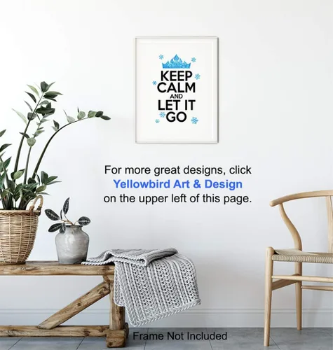 Vista 5 de Frozen Keep Calm and Let It Go - Arte de pared, decoración del hogar, póster fotográfico de 8 x 10 pulgadas, decoración de habitación, regalo único