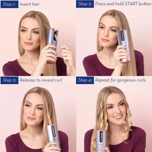 Vista 6 de Conair Unbound Rizador Automático Inalámbrico - Rizador Automático Recargable para Rizos u Ondas