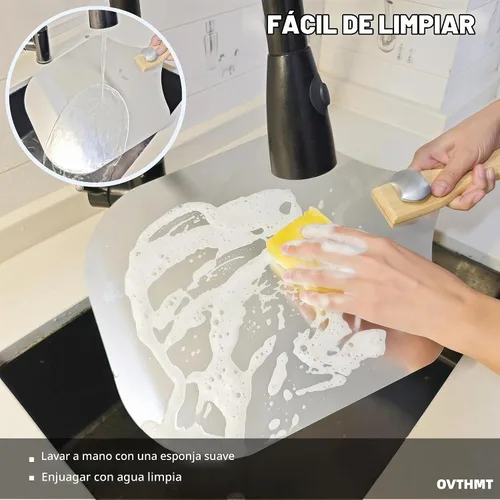 Vista 4 de Pala de Pizza de 12 Pulgadas, Pala de Pizza de Aluminio de 12 x 14 Pulgadas con Mango de Madera Plegable, Pala Giratoria para Pizza, Espátula