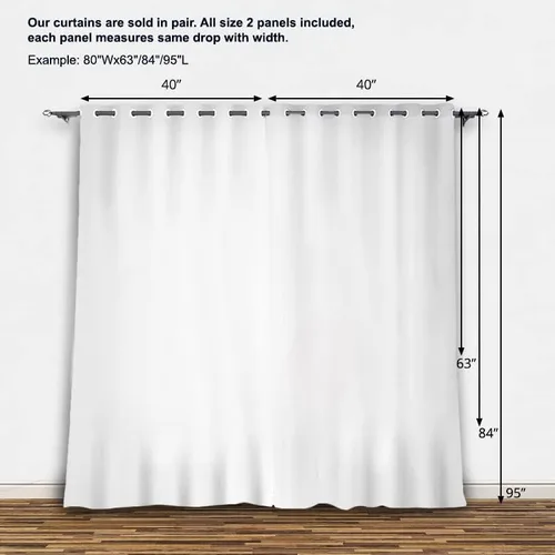 Vista 5 de Cortinas de ventana, diseño de hojas 3D, juego de cortinas con ojales, cortinas de oscurecimiento con ojales, cortinas de ventana gris y blanco