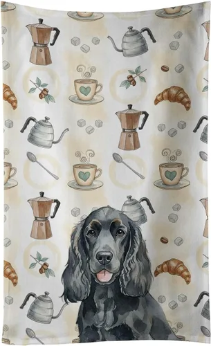 Vista 394 de Caroline's Treasures Afghan Hound - Toalla de cocina para barra de café, terciopelo frontal y lazo de algodón, lavable a máquina Sabueso afgano