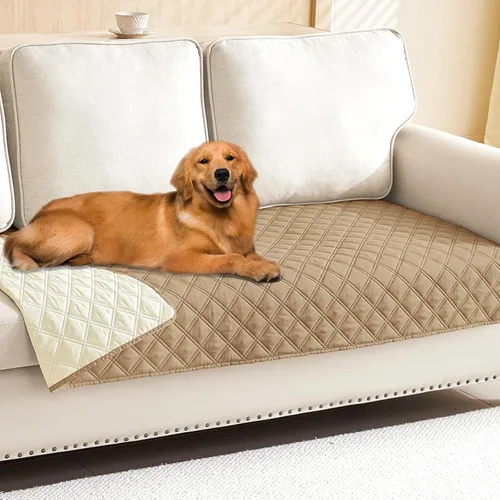 Vista 65 de Smiry Funda Impermeable para Cama de Perro Manta para Mascotas, Manta Suave y Lavable para Perros para Muebles Cama Sofá Sofá Reversible, a Cuadros