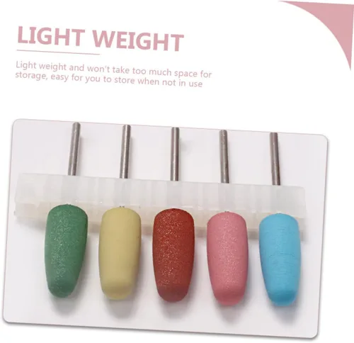 Vista 4 de 10 piezas de pulidor de uñas de salón de manicura suministros de arte de uñas brocas de goma brocas de lijado de uñas brocas de manicura brocas