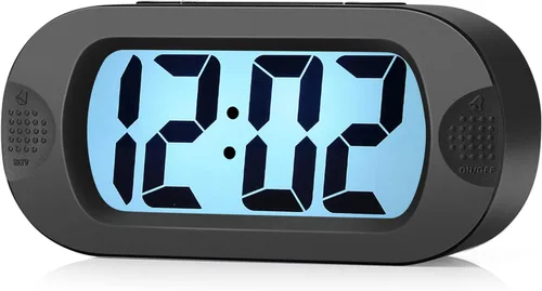 Vista 11 de Plumeet Reloj Despertador para Niños LCD Digital Grande Relojes Despertadores de Viaje con Repetición y Luz Nocturna - Sonido Ascendente