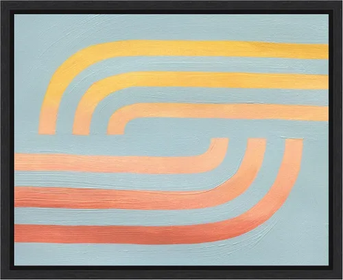 Vista 13 de Amanti Art Framed Canvas Wall Art 16x20 Woven Sea And Sun II by Grace Popp, Framed Wall Art Canvas, Abstract Artwork, Traditional Decor, Small