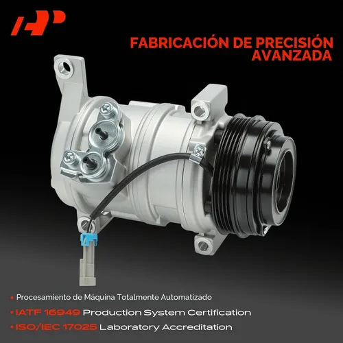 Vista 5 de Compresor de aire A-Premium con embrague compatible con modelos Chevrolet, GMC - Silverado, Sierra, Tahoe, Yukon, Suburban, Express, Escalade