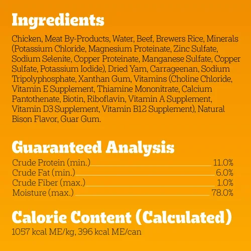 Vista 9 de Pedigree Alimento húmedo suave para perros adultos con alto contenido de proteínas, sabor a carne de res y bisonte, latas de 13.2 onzas, 12